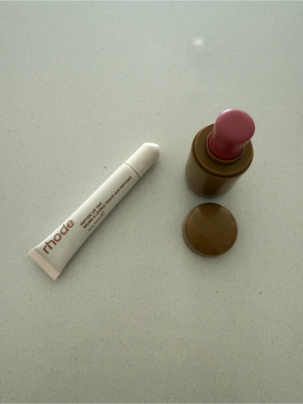 RHODE Pink Lipstick & blush pink